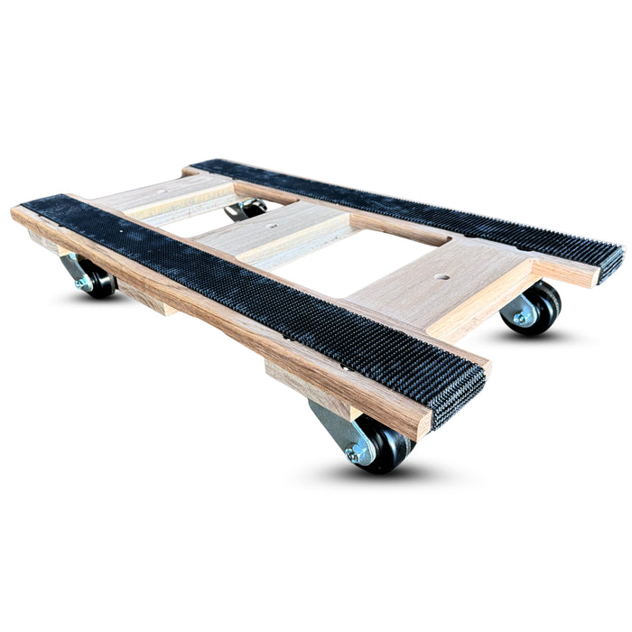 20"x36" Heavy-Duty Oak H-Frame Dolly | 2,240 lbs Capacity | Phenolic Wheels | USA-Made