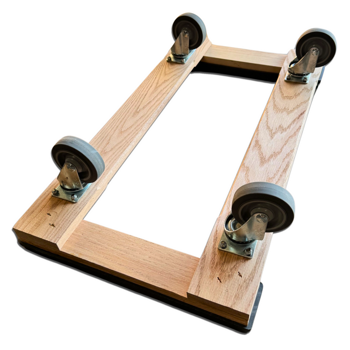 WindyCity Hauler Pro Dolly - 18" x 32" Heavy-Duty Oak Chicago-Style Dolly with 4" Gray Non-Marking Wheels, 1000 lb Capacity