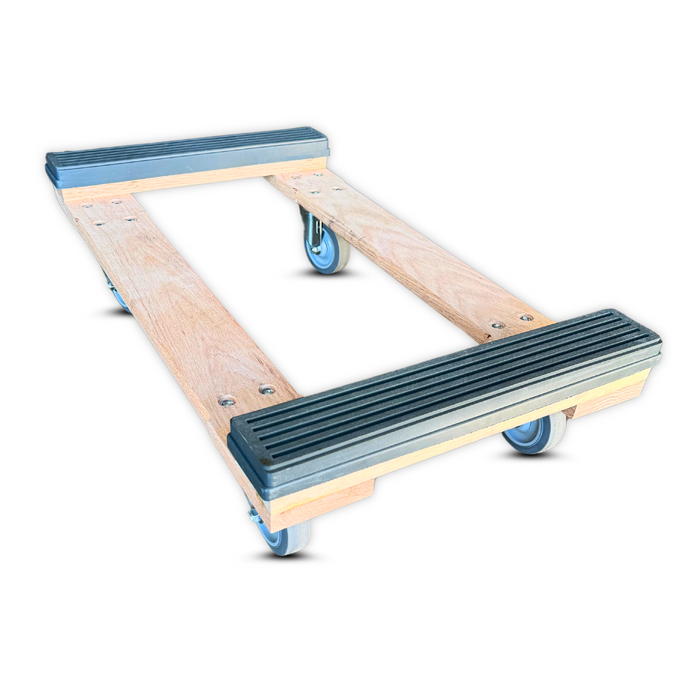 WindyCity Hauler Pro Dolly - 18" x 32" Heavy-Duty Oak Chicago-Style Dolly with 4" Gray Non-Marking Wheels, 1000 lb Capacity