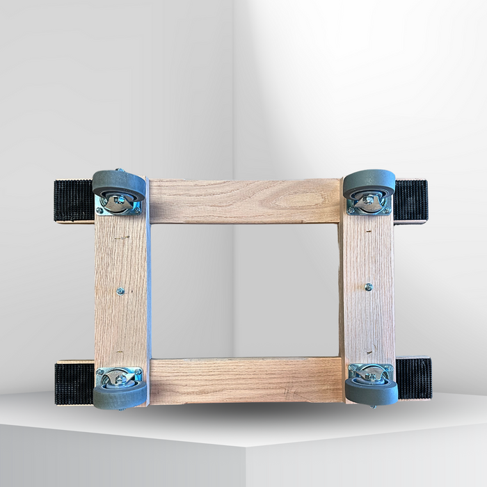 18" X 30" Premium H-Frame Solid Oak Dolly - 1000 Lbs Load Capacity - 4" Wheels - Made in the USA