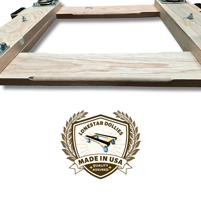 25-Pack Industry Standard Solid Oak Movers Dolly - 18" x 30" with Non-Marking Rubber Wheels