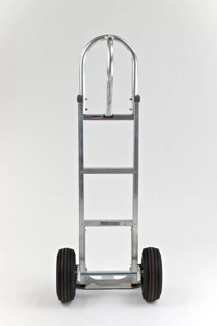B&P Hand Truck, Straight Loop, Vertical Grip, with 10" Pneumatic Wheels, Model HTA-0028