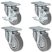 3" x 1.25" TPR Swivel Caster Set with Brake, 900 lb, Model 21CS314FX35X-01-2LS-2S