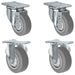 3" x 1.25" TPR Swivel & Rigid Caster, 900 lb, Model 21CS314FX35X-01-2S-2R