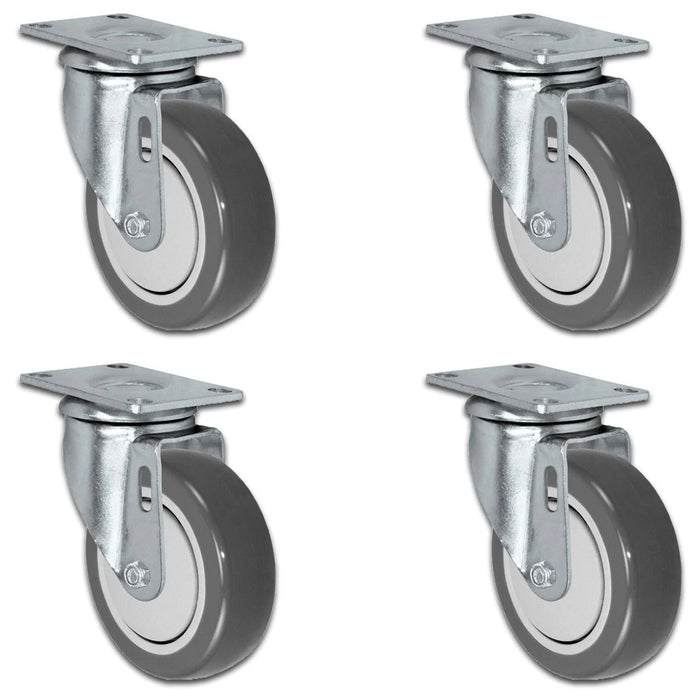3" x 1.25" Polyurethane Swivel Caster, 1,000 lb, Model 21CS314PPU314-34-01-Set