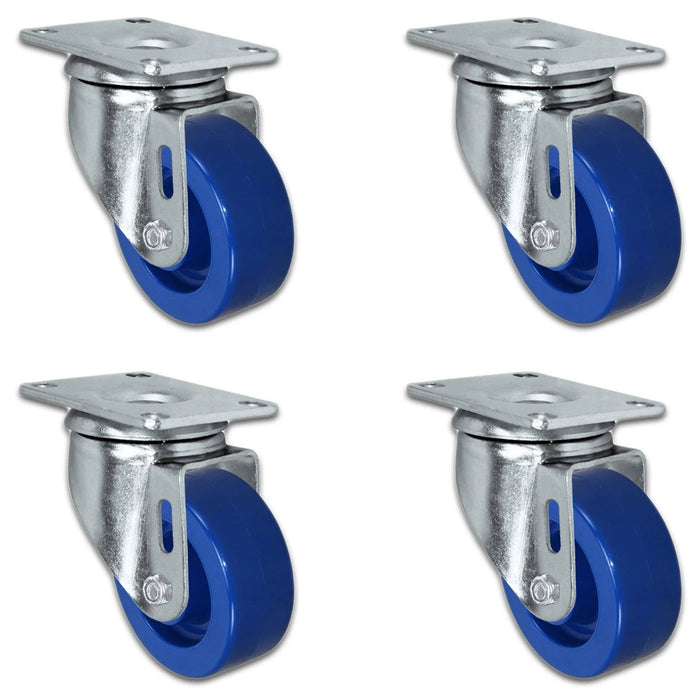 3" x 1.25" Polyurethane Swivel Caster Set, 1,200 lb, Model 21CS314SPU314-34-01-Set