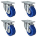 3" x 1.25" Polyurethane Swivel Caster Set, 1,200 lb, Model 21CS314SPU314-34-01-Set