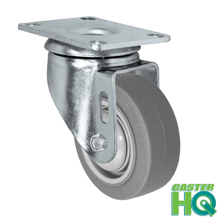 3-1/2" x 1.25" TPR Swivel Caster, 2-3/8" x 3-5/8" Top Plate, 230 lb, Model 21CS35FX35X-01