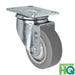 3-1/2" x 1.25" TPR Swivel Caster, 2-3/8" x 3-5/8" Top Plate, 230 lb, Model 21CS35FX35X-01