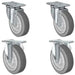 5" x 1.25" TPR Swivel & Rigid Caster Set, 1,260 lb, Model 21CS514FX35X-01-2S-2R