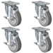 5" x 1.25" TPR Swivel Caster Set, 1,260 lb, Model 21CS514FX35X-01-ASL