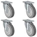 5" x 1.25" TPR Swivel Caster, 1,260 lb, Model 21CS514FX35X-01-SET