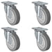 5" x 1.25" TPR Swivel Caster, 1,260 lb, Model 21CS514FX35X-01-SET