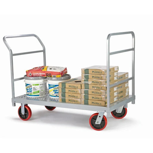 Raymond Heavy Duty Platform Truck, Dual Handles, 8" Quiet Poly Casters, Models 3967 & 3968, 2,400 lb
