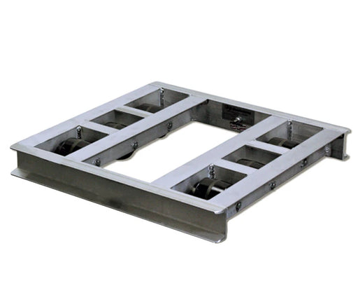 B&P 24"x24" Aluminum Tilt Pallet Dolly 6-Roller, 4,000 lb, Model 2424-6T