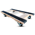 20"x36" Heavy-Duty Oak H-Frame Dolly | 2,240 lbs Capacity | Phenolic Wheels | USA-Made