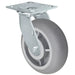 5" x 2" TPR Swivel Caster, 4" x 4-1/2" Top Plate, 500 lb, Model 30CS520DTR38X-03