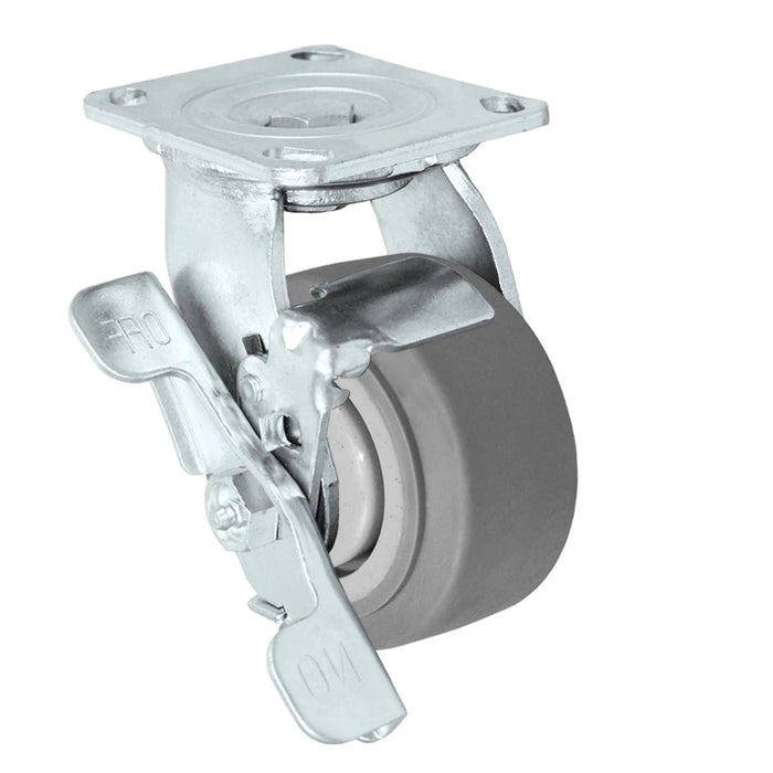 5" x 2" TPR Swivel Caster with Brake, 500 lb, Model 30TS520PPR84X-03