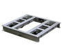 B&P 36"x48" Aluminum Pallet Dolly 8-Roller, 6,000 lb, Model 3648-8T