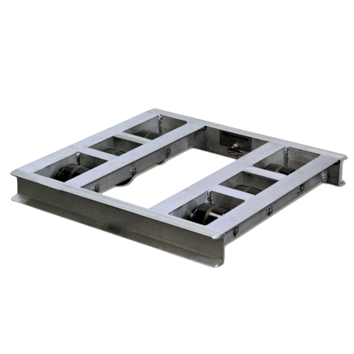 B&P 42"x48" Aluminum Pallet Dolly 8-Roller, 6,000 lb, Model 4248-8T