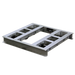 B&P 42"x48" Aluminum Pallet Dolly 8-Roller, 6,000 lb, Model 4248-8T