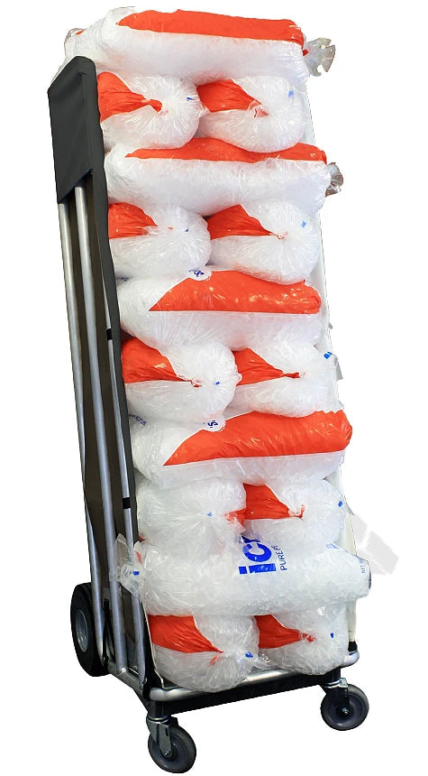 B&P 20-Bag Commercial Ice Cart No-Flat Wheels, Model 5012-002