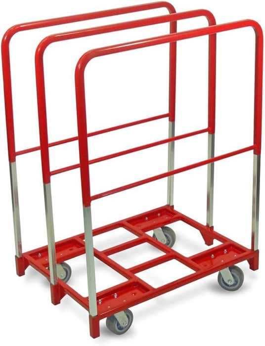 Raymond Panel Mover with 5" Phenolic Casters, 2 Fixed and 2 Swivel, and 3 45" Uprights with Brakes, Model RPP-3845-B