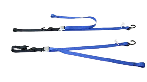 1.5" x 6' Blue & Gray Motorcycle Tie Down Cam Buckle Straps, Model A-1.5X6CVS