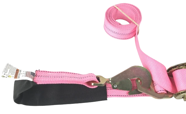 2" x 10' Ratchet Axle Strap Combo, Diamond Weave Webbing, 3,333 lb, Model A-2X10RAS-DW