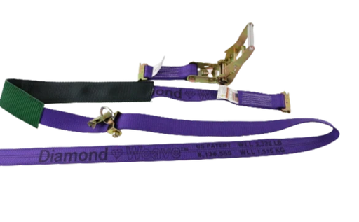 Diamond Weave Ratchet Strap 2" x 10', 2,000 lb, Model A-2X11RSEH-AUTO