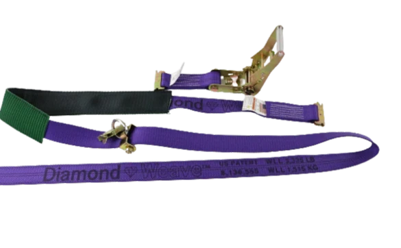 Diamond Weave Ratchet Strap 2" x 10', 2,000 lb, Model A-2X11RSEH-AUTO