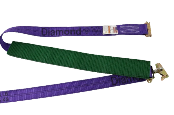 Diamond Weave Ratchet Strap 2" x 10', 2,000 lb, Model A-2X11RSEH-AUTO