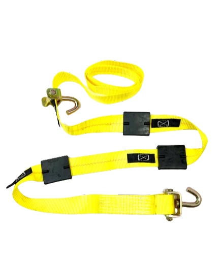 Car Tie Down 2" x 11' with 3 Swivel J Hooks, 3,333 lb, Model A-2X11RSJRCS-I