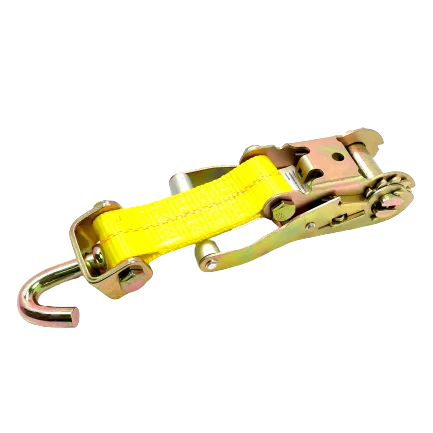 Car Tie Down 2" x 11' with 3 Swivel J Hooks, 3,333 lb, Model A-2X11RSJRCS-I