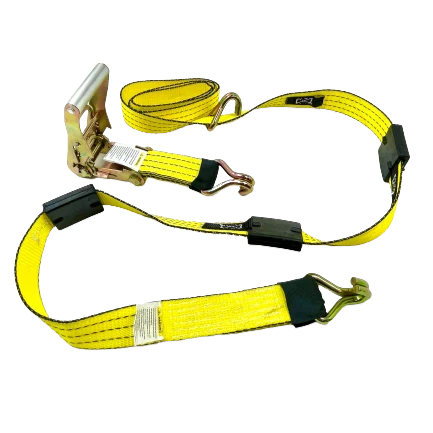 Ratchet Strap Assembly 2" x 11' Wire Hooks & Cleats, 3,333 lb, Model A-2X11RWHYTEC-I