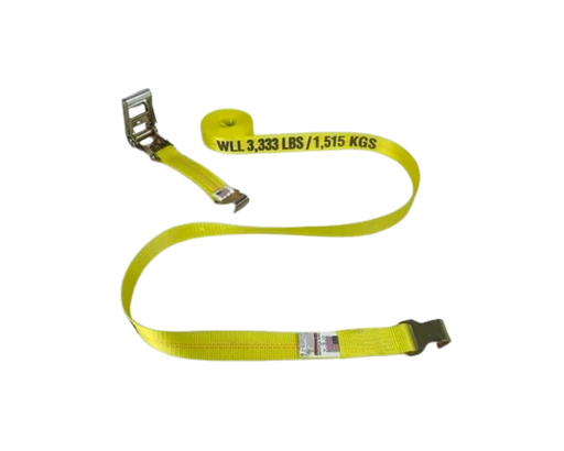 Ratchet Strap 2" x 27' Narrow Handle & 5k Flat Hooks, 1,666 lb, Model A-2X27RFH5