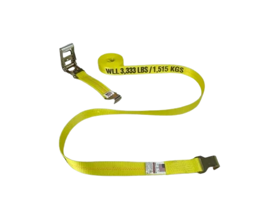 Ratchet Strap 2" x 27' Narrow Handle & 5k Flat Hooks, 1,666 lb, Model A-2X27RFH5