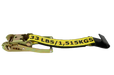 Ratchet Strap 2" x 30' Big Yellow Polyester Flat Hooks, 3,333 lb, Model A-2X30BIGY-RFH