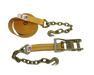 Heavy-Duty Ratchet Strap 2" x 30' Chain Ends, 3,333 lb, Model A-2X30RCE-DW
