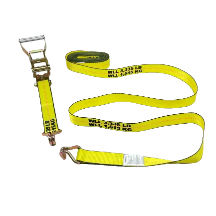 Ratchet Strap 2" x 30' with Wire Hooks, 3,333 lb, Model A-2X30RWHK-I