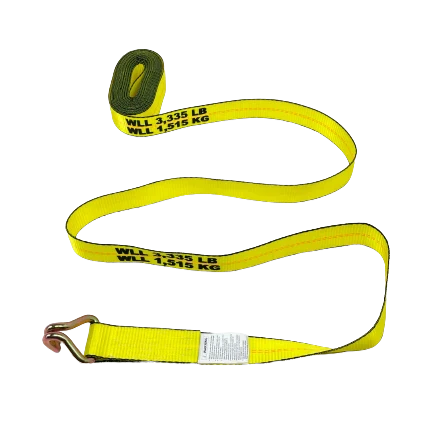 Ratchet Strap 2" x 30' with Wire Hooks, 3,333 lb, Model A-2X30RWHK-I