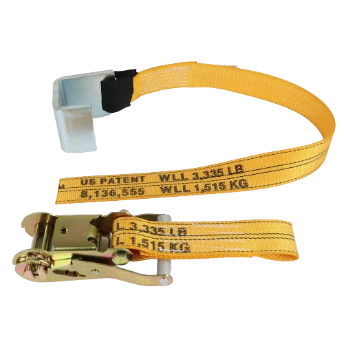 2" x 4' Gas Cylinder Ratchet Strap Diamond Weave, 3,333 lb, Model A-2X4RBEWASTEHOOK-DW
