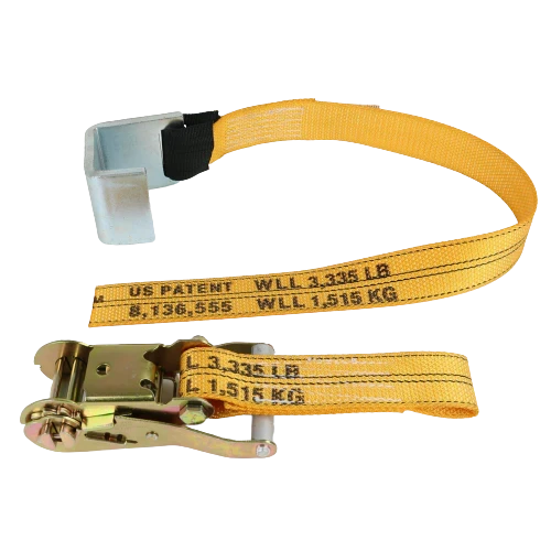 2" x 4' Gas Cylinder Ratchet Strap Diamond Weave, 3,333 lb, Model A-2X4RBEWASTEHOOK-DW