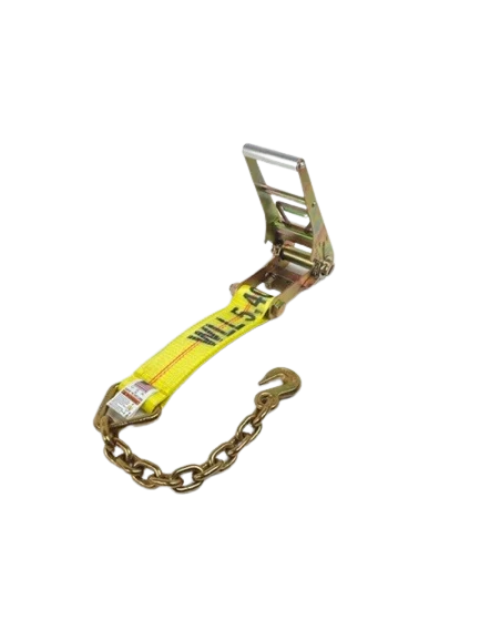 3" Ratchet Strap Short End & Chain Grab Hook, 5,400 lb, Model A-3X1RCE