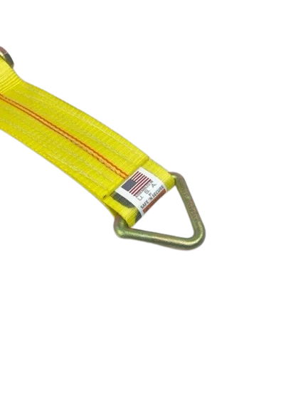 Heavy-Duty Ratchet Strap Short End 3" x 1' D-Ring, 5,400 lb, Model A-3X1RDR