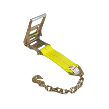 Heavy-Duty 4" Ratchet Strap, Chain End, 5,400 lb, Model A-4X1RCE