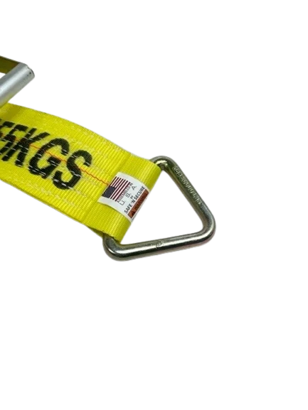 4" x 1' Ratchet Short End Heavy-Duty Strap & D-Ring, 5,400 lb, Model A-4X1RDR