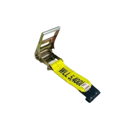 4" Heavy-Duty Ratchet Strap with Flat Hook & Long Handle, 5,400 lb, Model A-4X1RFH