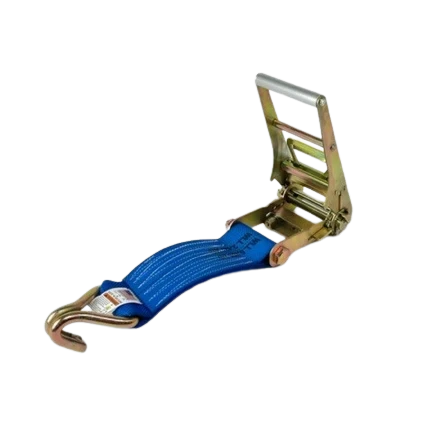4" x 1' Diamond Weave Ratchet Short End & Double J-Hook, 5,400 lb, Model A-4X1RWHK-DW