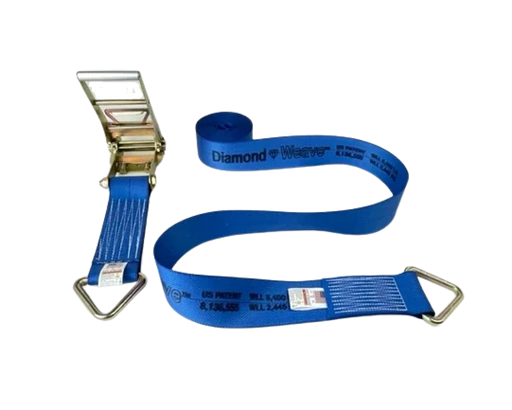 4" x 30' Ratchet Strap Assembly & D-Rings, 5,400 lb, Model A-4X30RDR-DW